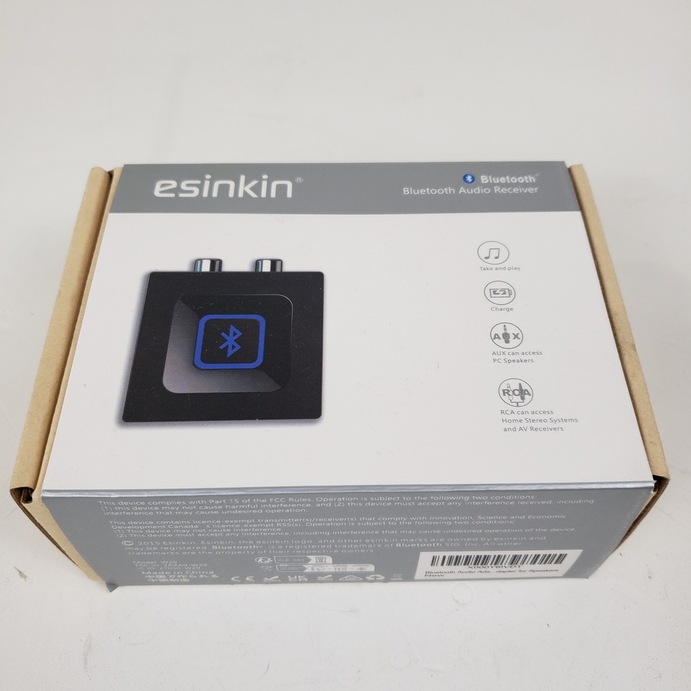 Bluetooth Audio Receiver Wireless Adapter for Speakers Home Stereo Esinkin W29